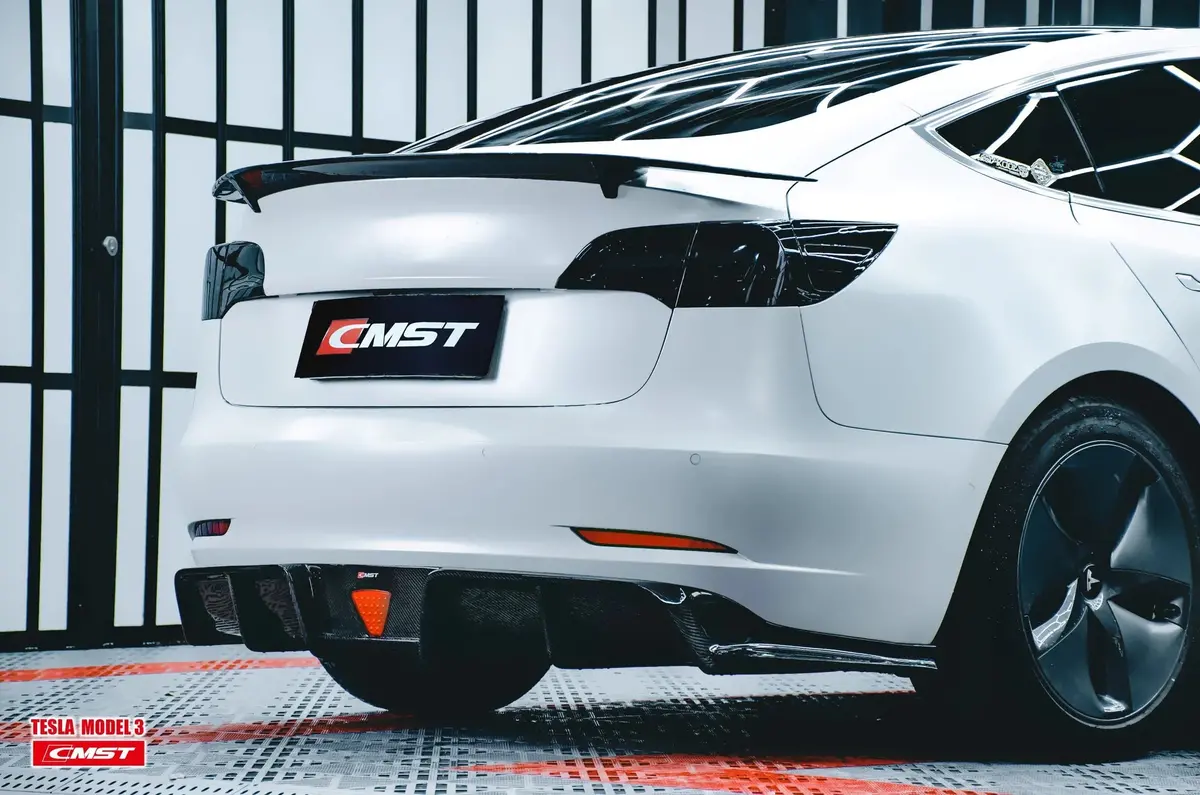 Cmst Tesla Model 3 Ver. 3 Carbon Fiber Rear Trunk Spoiler 1