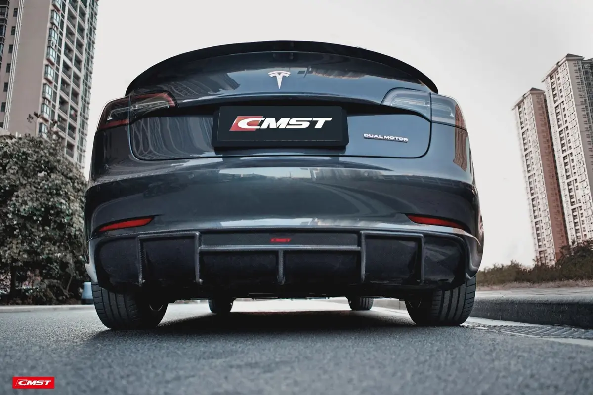 Cmst Tesla Model 3 Carbon Fiber Rear Diffuser Ver.1 1