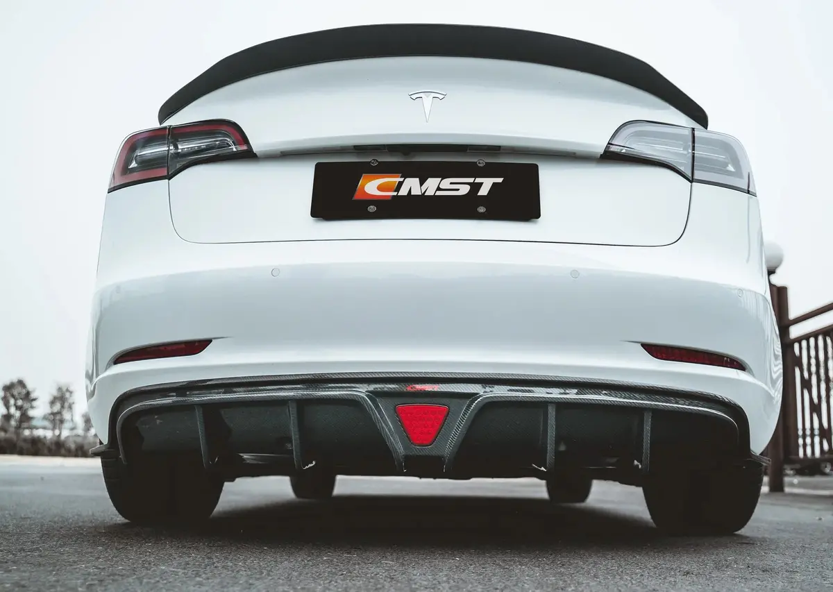 Cmst Tesla Model 3 Carbon Fiber Rear Diffuser Ver.2 1