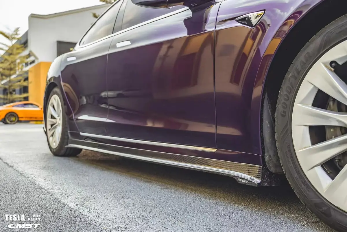Cmst Carbon Fiber Side Skirts For Tesla Model S 1