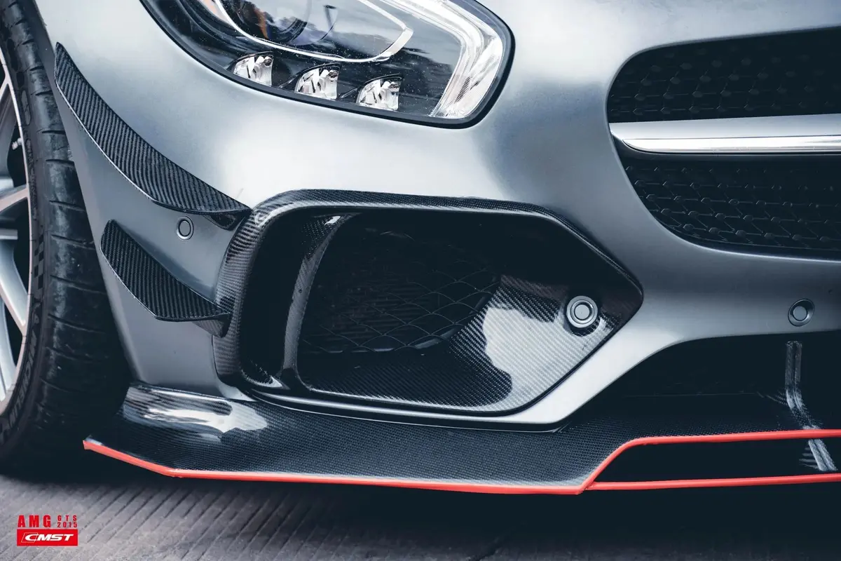 Cmst Tuning Carbon Fiber Front Bumper Canards For Mercedes-Benz C190 Amg Gt / Gts 2015-2017 1