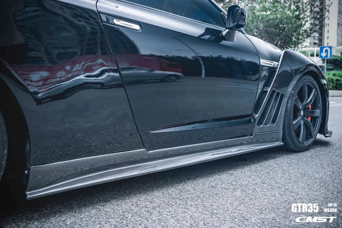 Cmst Carbon Fiber Side Skirt Stage 2 For Nissan Gtr R35 2008-2016 1