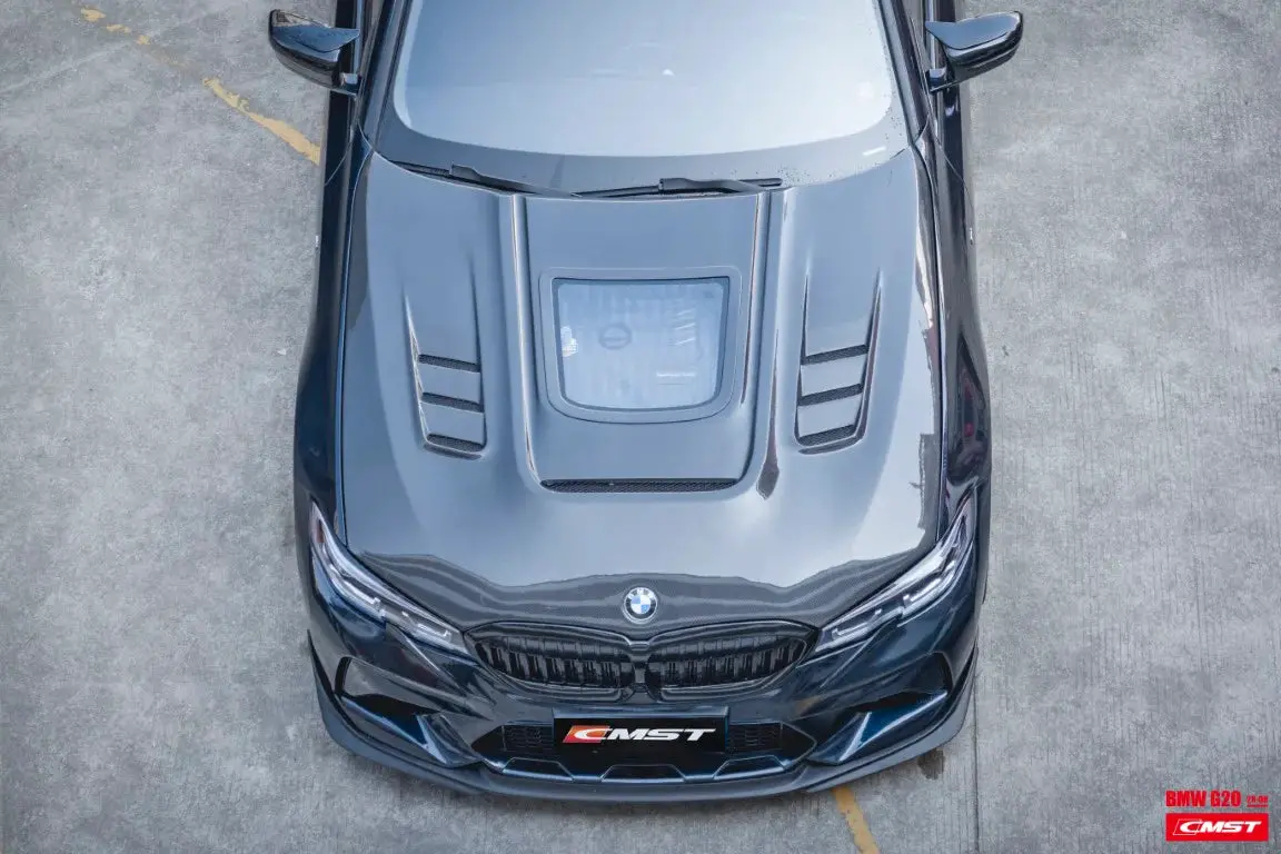 Cmst Tuning Carbon Fiber Glass Transparent Hood Bonnet For Bmw 3 Series G20 G28 330I M340i 1