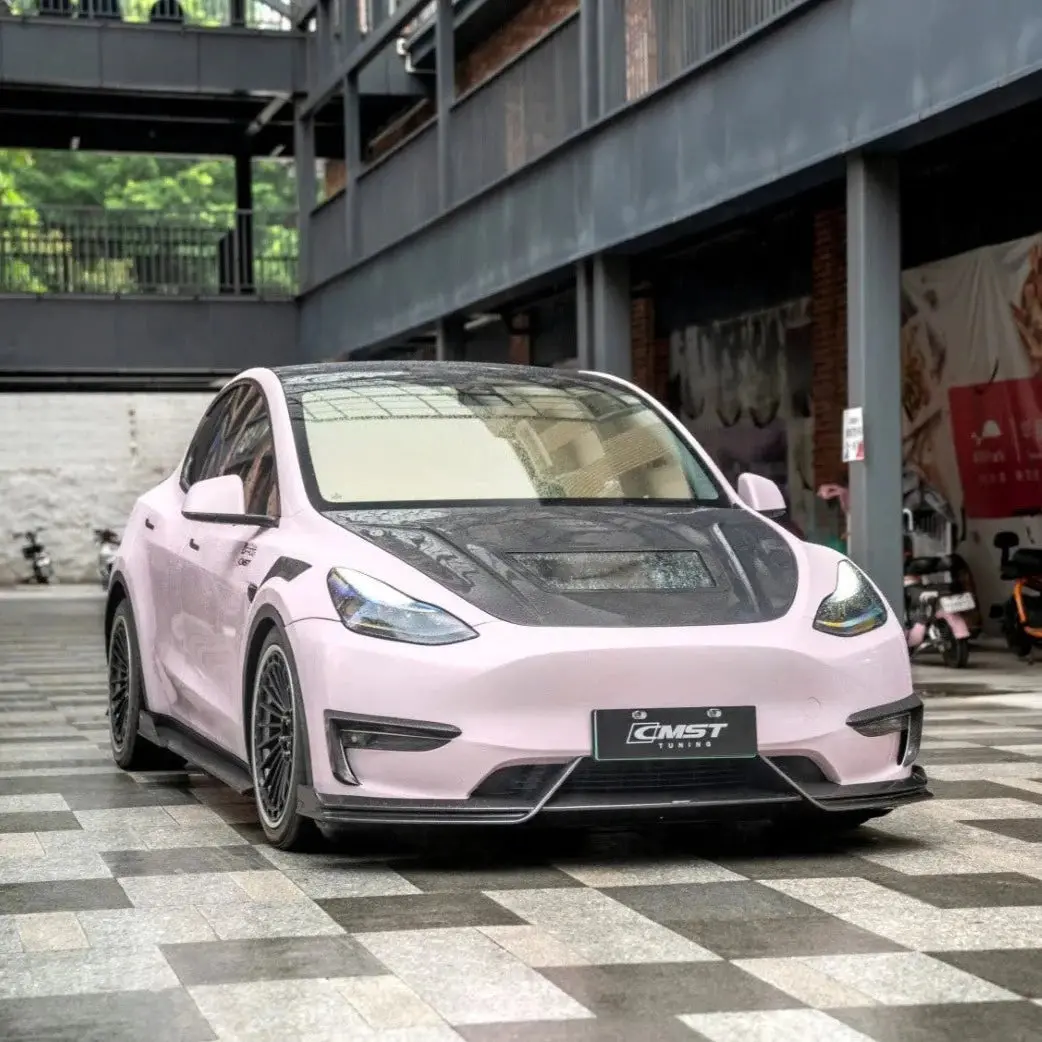 Cmst Tuning Carbon Fiber Front Lip Ver.5 For Tesla Model Y 1