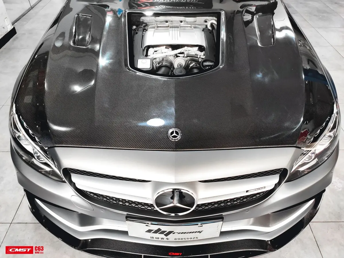 Cmst Tuning Carbon Fiber Glass Hood For Mercedes-Benz 2015-2020 Amg C63 Sedan & Coupe 2