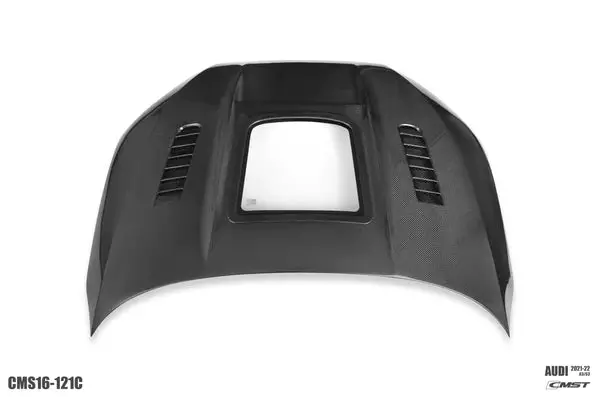 Cmst Tuning Tempered Glass Transparent Carbon Fiber Hood Bonnet Ver.1 For Audi Rs3 S3 A3 8Y 2021+ 2
