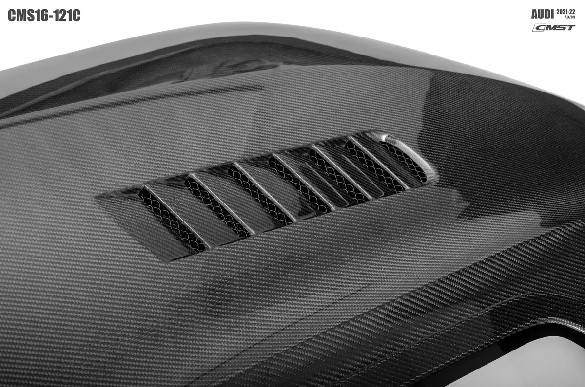 Cmst Tuning Tempered Glass Transparent Carbon Fiber Hood Bonnet Ver.1 For Audi Rs3 S3 A3 8Y 2021+ 3