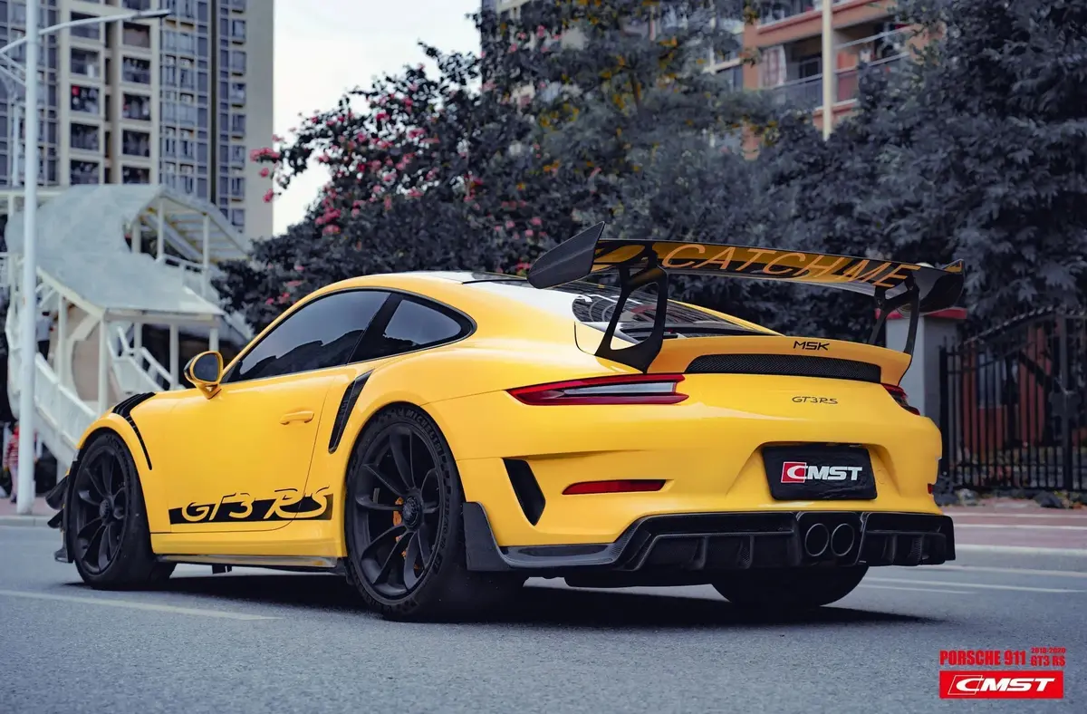 Cmst Tuning Rear Spoiler Carbon Fiber Side Blades For Porsche 991.2 Gt3rs 2