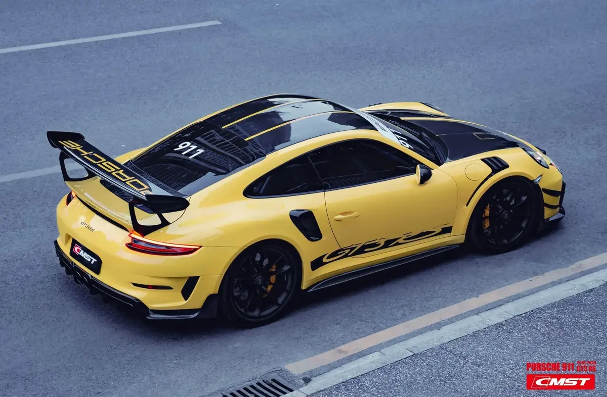 Cmst Tuning Rear Spoiler Carbon Fiber Side Blades For Porsche 991.2 Gt3rs 1