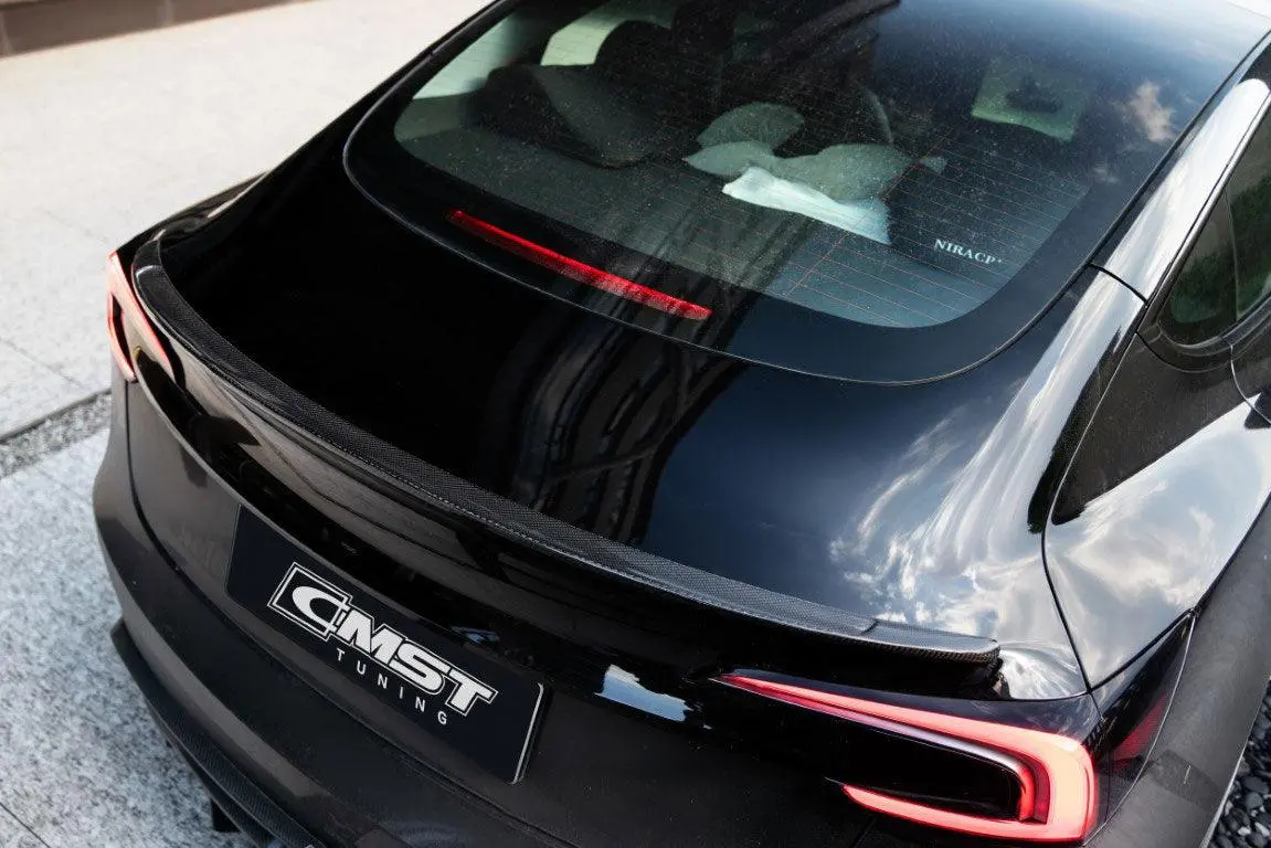 Cmst Carbon Fiber Rear Lip Spoiler For Tesla Model 3 Highland 2023+ 1
