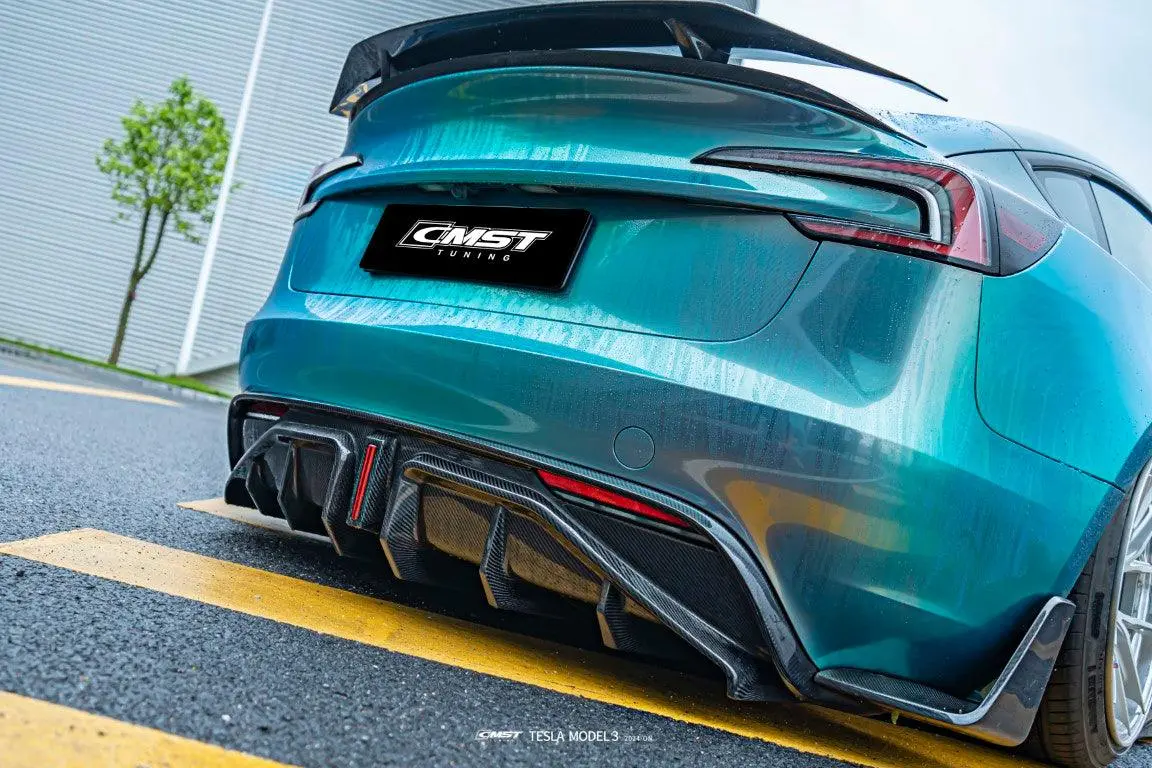 Cmst Carbon Fiber Rear Diffuser Ver.2 For Tesla Model 3 Highland 2023+ 4