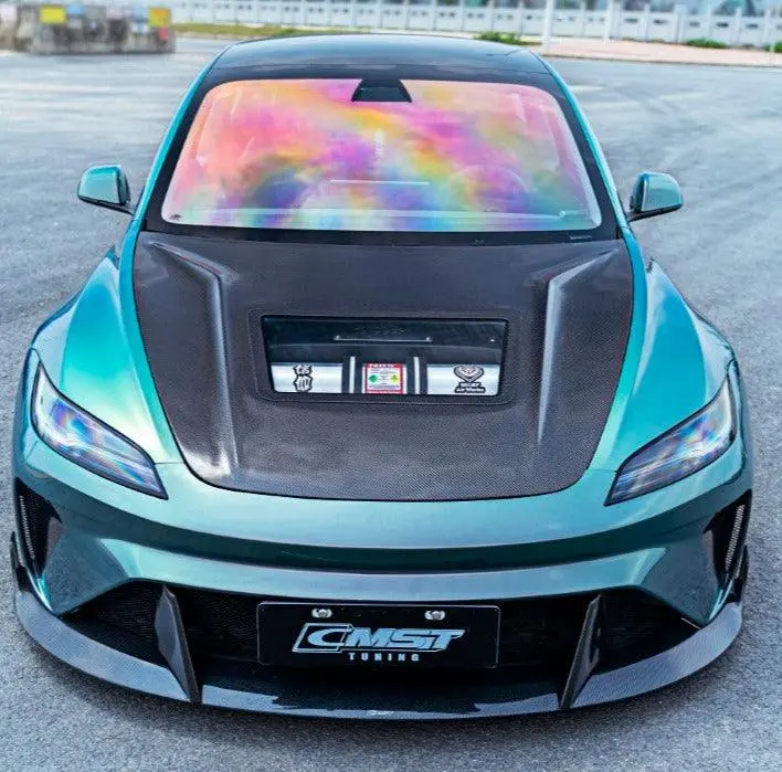 Cmst Tempered Glass Front Bonnet Hood Ver.2 For Tesla Model 3 Highland 2023+ 1