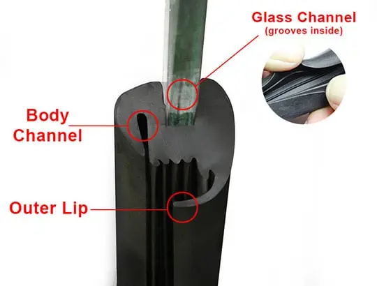Center Side Window Seal, Kombi 1968-79 1