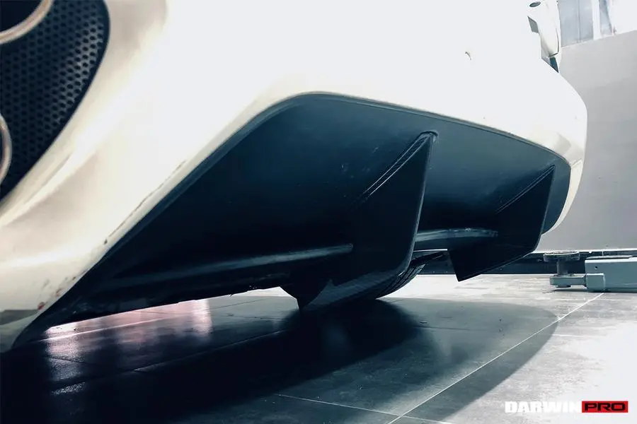 Darwinpro 2009-2014 Ferrari California Bkss Style Carbon Fiber Rear Diffuser Canards 1