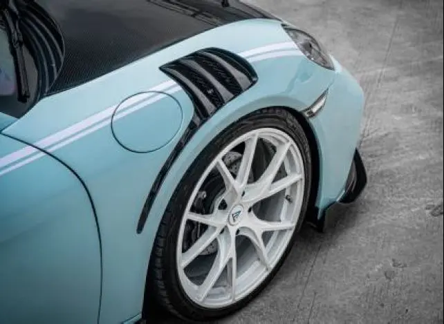 Takd Carbon Dry Carbon Fiber Front Fenders For Porsche 718 Boxster / Cayman 1