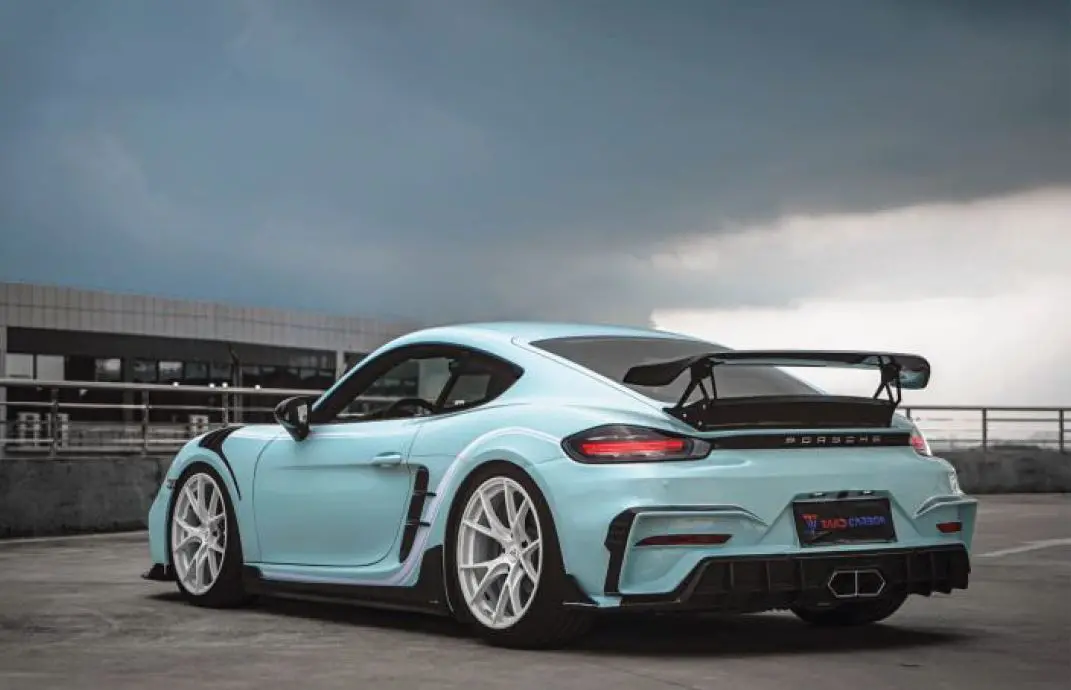 Takd Carbon Rear Bumper Kit With Dry Carbon Fiber Diffuser For Porsche 718 Boxster / Cayman 1