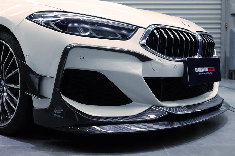 Darwinpro 2018-2022 Bmw 8-Series G14 Convertible/G15 Coupe/G16 4Dr-Gran Coupe 840/850 Imp Style Carbon Fiber Front Bumper Canards 1