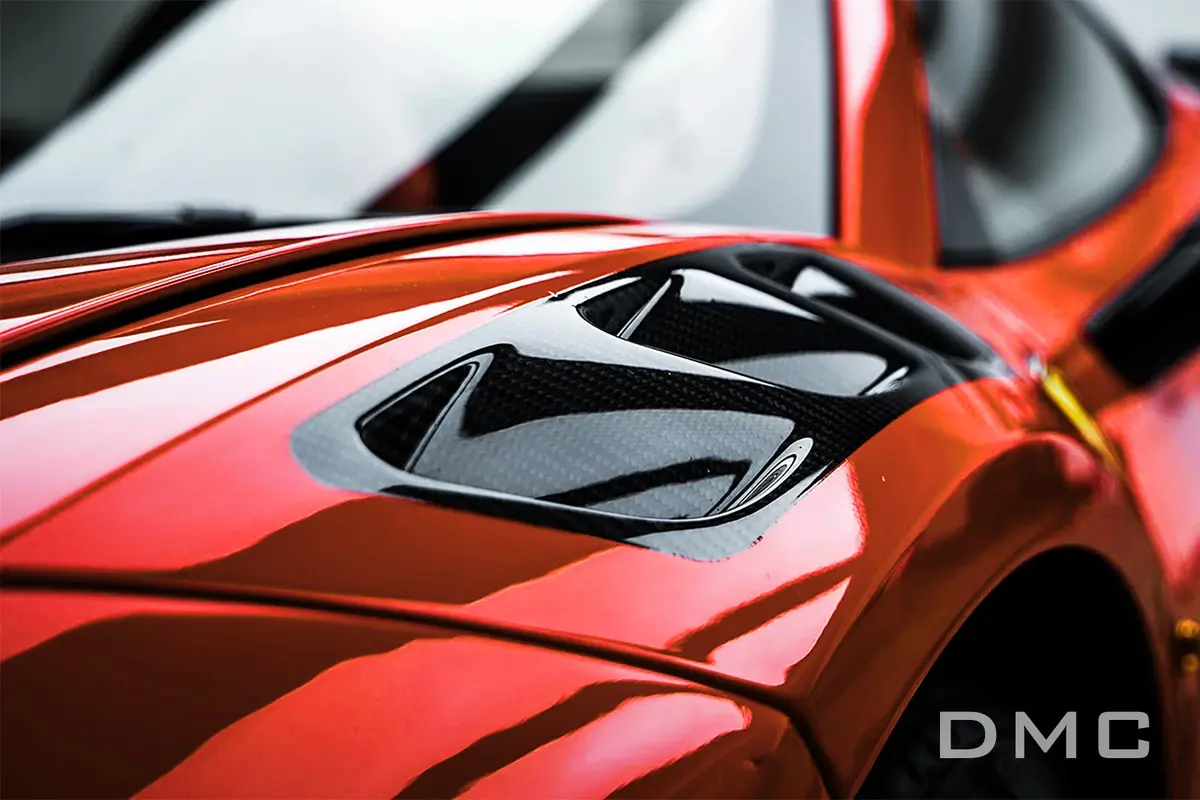 Dmc Ferrari 488 Pista: Forged Carbon Fiber Front Fenders: Vented Gt3 Evo Fxx Style: Fits The Oem Gtb Coupe & Spider 1