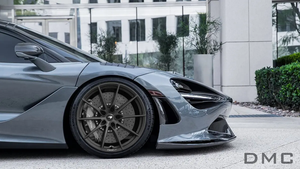 Dmc Mclaren 720S & 765Lt Forged Carbon Fiber Front Fenders Air Vented Gt3 Style Vents Fits Oem Coupe & Spider 1