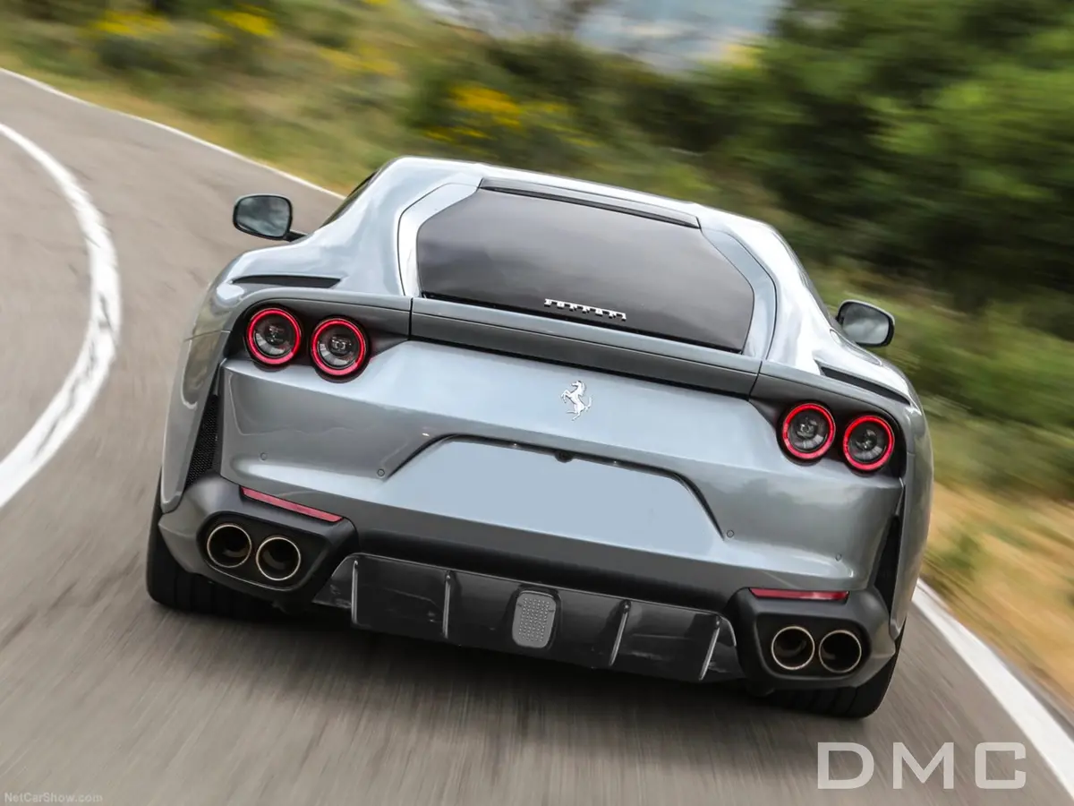 Dmc Ferrari 812 Superfast Sf Gts Rear Diffuser Forged Carbon Fiber With F1 Led Center Brake Light 1