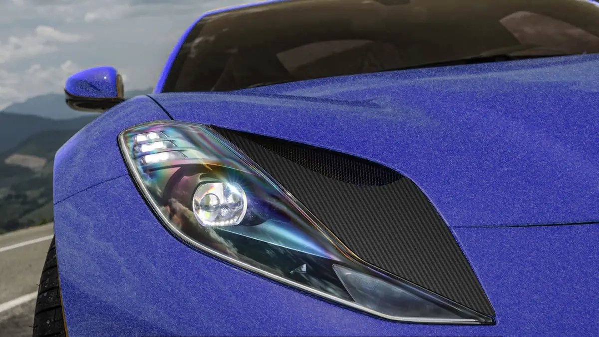 Dmc Ferrari 812 Superfast Head Light Carbon Fiber Cover 1