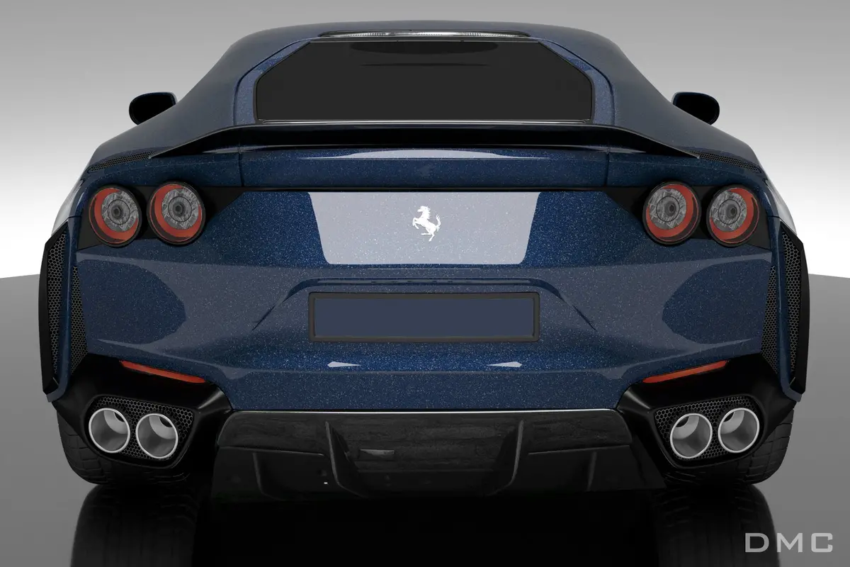 Dmc Ferrari 812 Superfast Sf & Gts Rear Bumper Carbon Fiber Exhaust Frame Trims 1