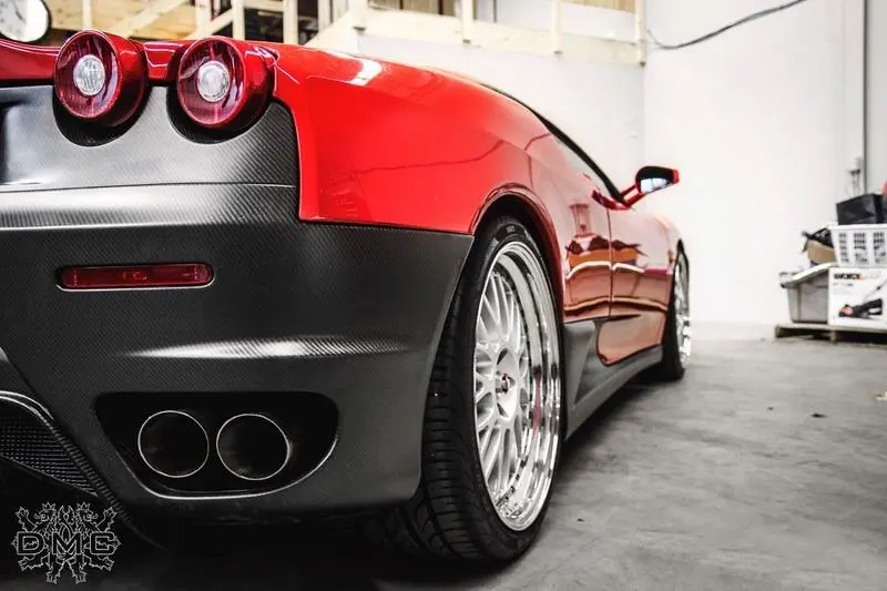 Dmc Ferrari F430 Forged Carbon Fiber Rear Bumper + Diffuser + Upper Grill Scuderia Style For Oem Coupe & Spyder 1