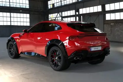Dmc Ferrari Purosangue: Forged Carbon Fiber Aero Kit: Roof Rear Wing Spoiler Fits The Oem Suv Body 1