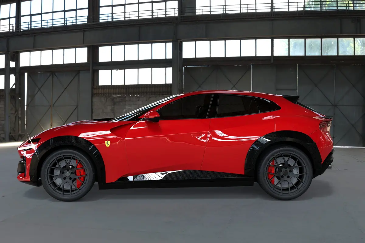 Dmc Ferrari Purosangue: Forged Carbon Fiber Aero Kit: Side Skirts Fit The Oem Suv Body 1