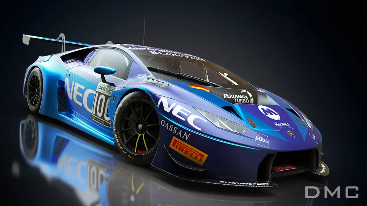 Dmc Lamborghini Huracan Evo Gt3 Rear Wing Spoiler, Forged Carbon Fiber, Super Trofeo Squadra Corse Style 1