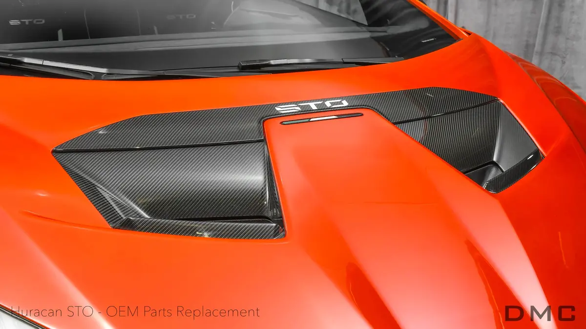 Dmc Lamborghini Huracan Sto Body Kit: Oem Carbon Fiber Hood Panels For The Original Sto Front Bonnet 1