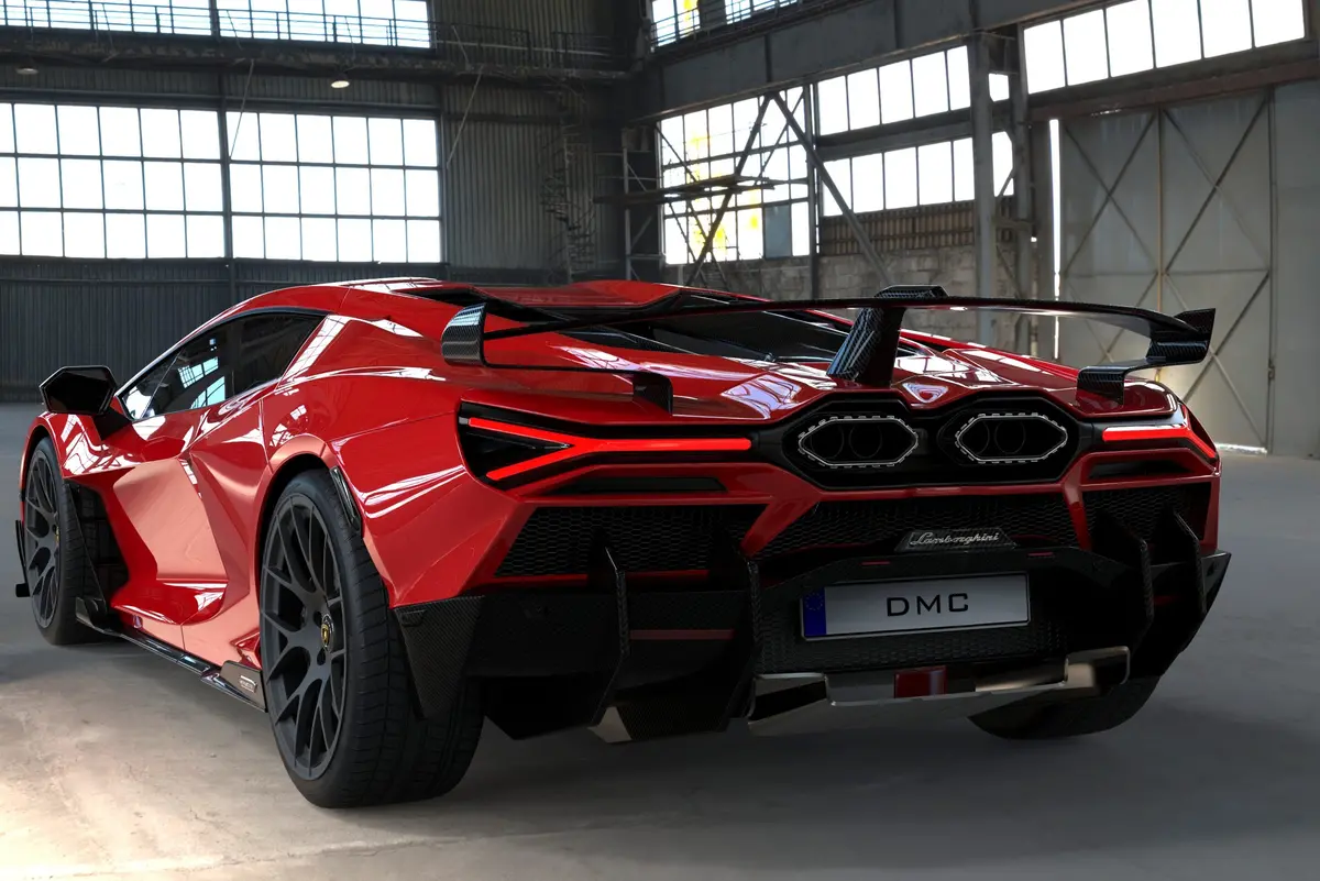 Dmc Lamborghini Revuelto: Carbon Fiber Rear Bumper: Fits Oem Lb744 Coupe & Spyder 1