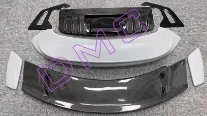 Dmc Porsche 911-992 : Gt3 Wing Kit : Engine Cover + Duck Spoiler + Vented Deck Lid : Fits Carrera 4S, Targa & Turbo : Oem Coupe & Convertible 2