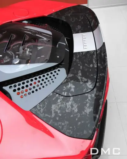 Dmc Ferrari Sf90 Stradale: Forged Carbon Fiber Rear Deck Lid: Assetto Fiorano Package Engine Spoiler Trunk Lip Wing For The Oem Coupe & Spider 2