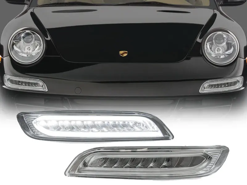Porsche 997.1 911 To 991 Turbo S Style Led Front Bumper Lamp 1