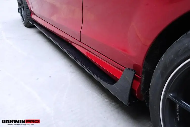 Darwinpro 2012-2014 Mercedes Benz W204 C Class Coupe Dp Style Carbon Fiber Side Skirts Under Board 1