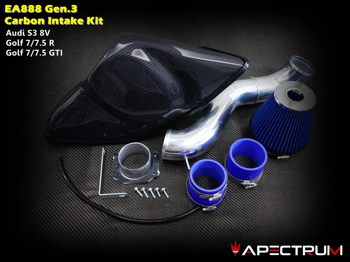 Apectrum Performance Carbon Fiber Cold Air Intake System For Volkswagen Golf Mk7 Gti / Golf R & Audi S3 8V / Tt Tts 1