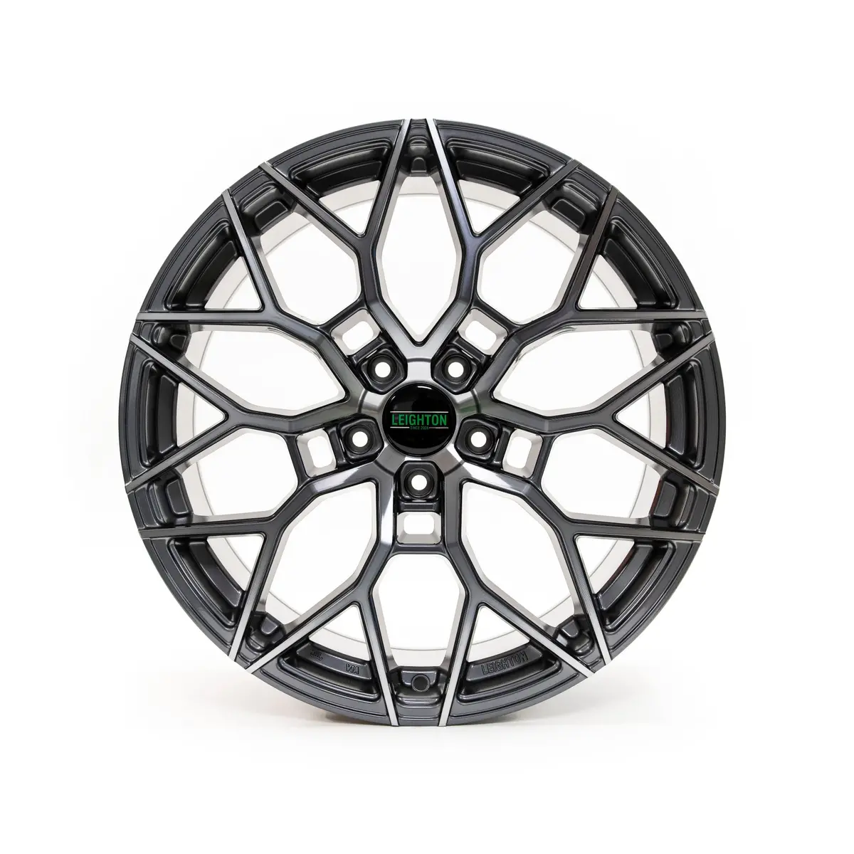 Lv-2 Gunmetal & Polished Face Alloy Wheels 8.5" 1