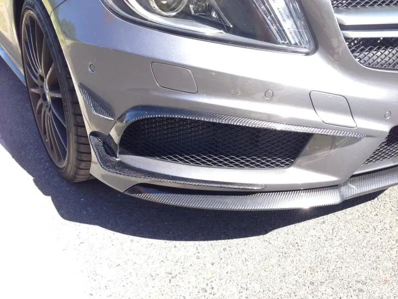 Mercedes-Benz Amg Style Carbon Fiber Front Diffuser Fin Set 1