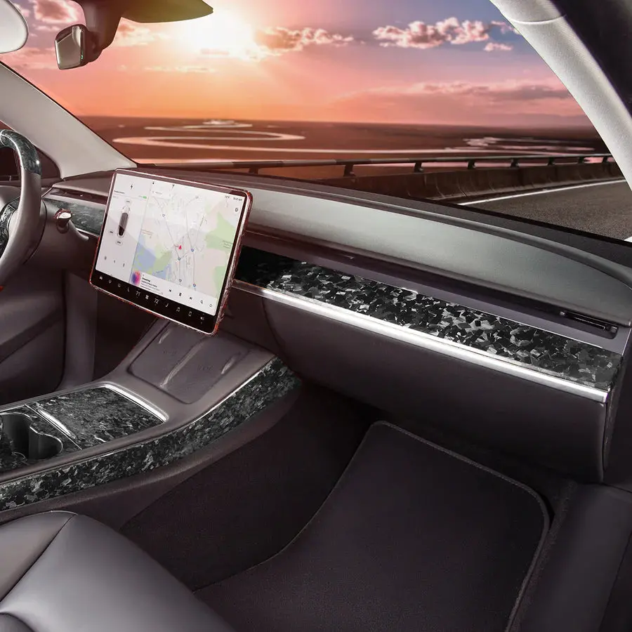 Carbonati Usa Tesla Model 3 / Model Y Dry Carbon Dashboard Trim 5