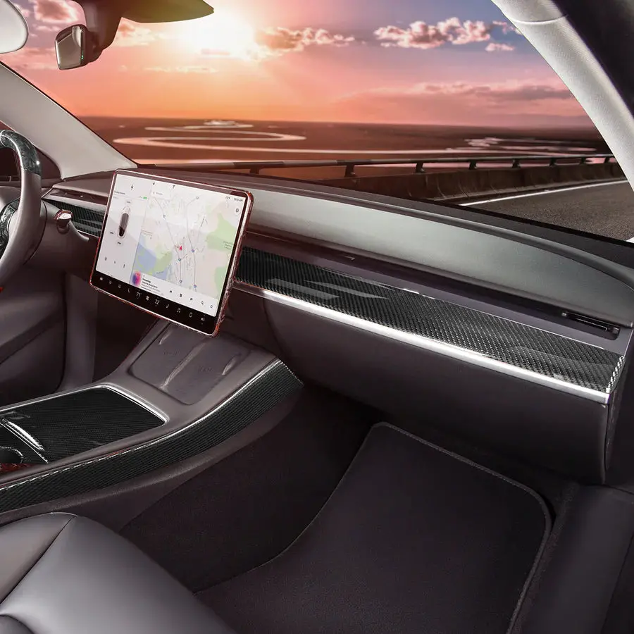 Carbonati Usa Tesla Model 3 / Model Y Dry Carbon Dashboard Trim 5