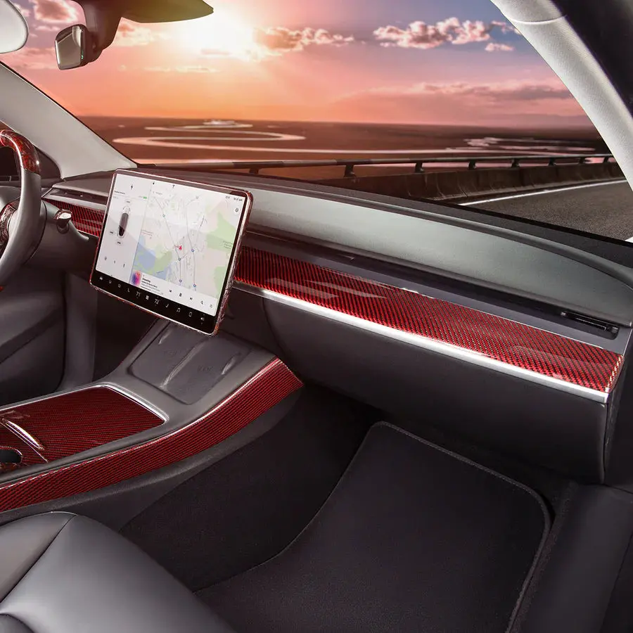 Carbonati Usa Tesla Model 3 / Model Y Dry Carbon Dashboard Trim 3