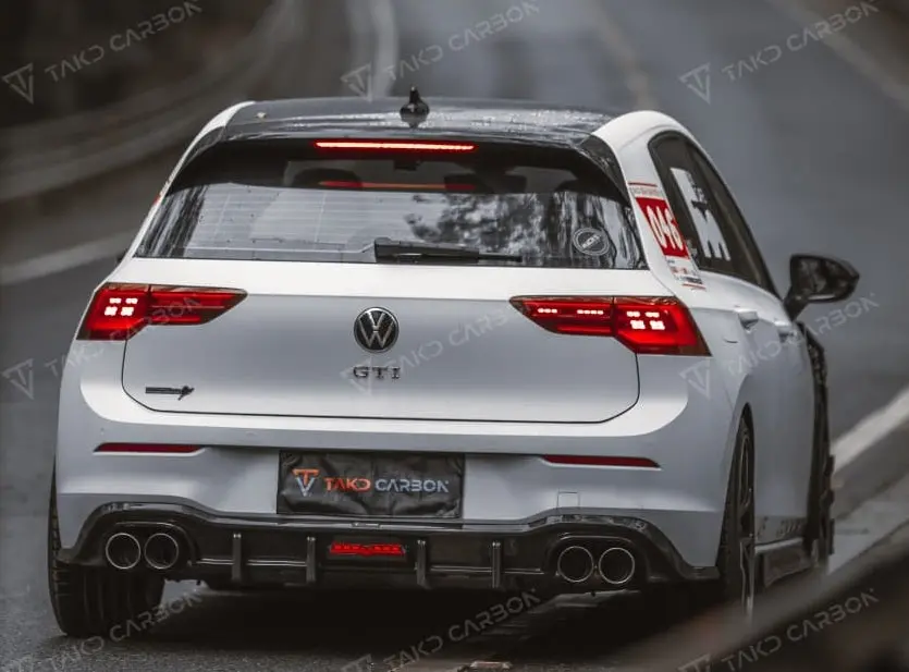 Takd Carbon Dry Carbon Fiber Diffuser For Vw Golf Gti Mark8 1