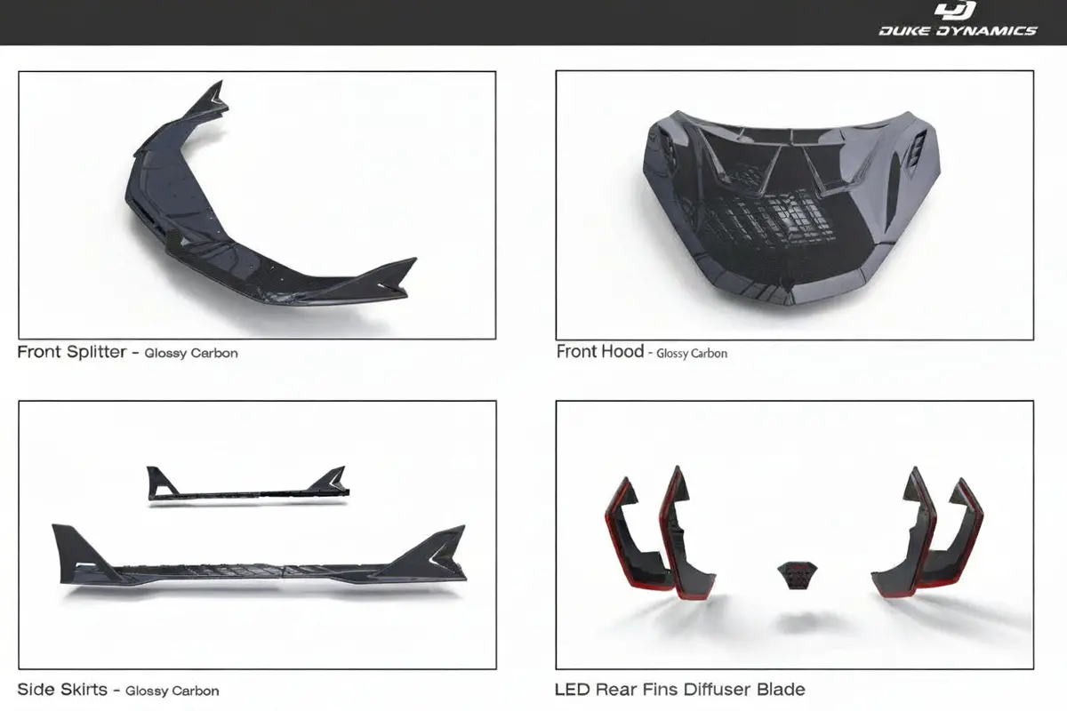 Duke Dynamics Dry Carbon Fiber Aero Body Kit Package For Lamborghini Revuelto Lb744 Coupe & Roadster 3