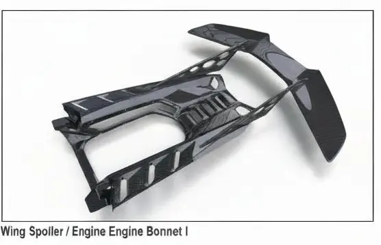 Duke Dynamics Dry Carbon Fiber Rear Wing Spoiler I W/ Engine Bonnet For Lamborghini Revuelto Lb744 Coupe & Roadster 1