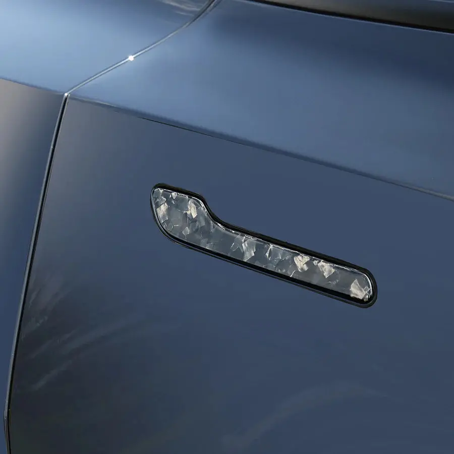 Carbonati Usa Tesla Model Y / Model 3 Door Handle Carbon Fiber Overlay Trim 4