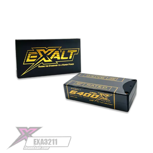 Exa3211 Team Exalt X-Rated 2S 135C Hvx Shorty Lipo (7.6V/6400Mahw5 Mm Bullets 1