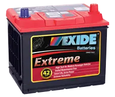 Exide Extreme Passenger Battery Without Fitting 1