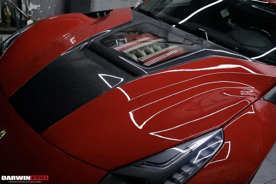 Darwinpro 2012-2017 Ferrari F12 Berlinetta Imp Style Carbon Fiber Hood 1