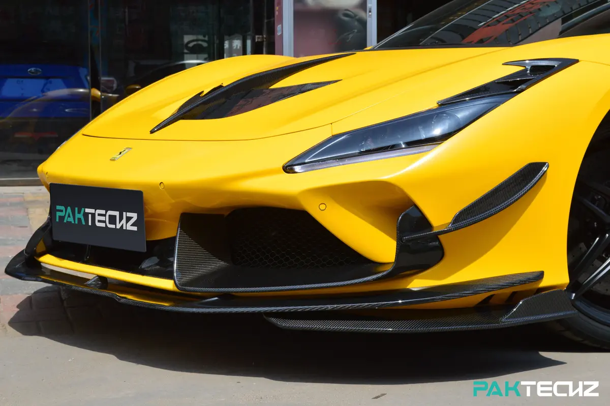 Paktechz Carbon Fiber Front Lip Splitters For Ferrari F8 Tributo / Spider 1